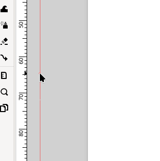 Vedetään pystysuora apuviiva esiin