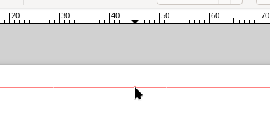 Vedetään vaakasuora apuviiva esiin