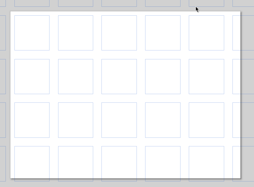 Modulaarinen ruudukko ilman marginaalia