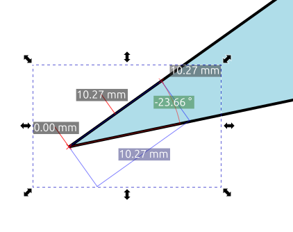 Mittajanan kulma muunnettuna piirto-objektien ryhmäksi