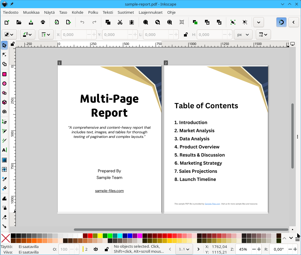 PDF-tiedosto avattuna