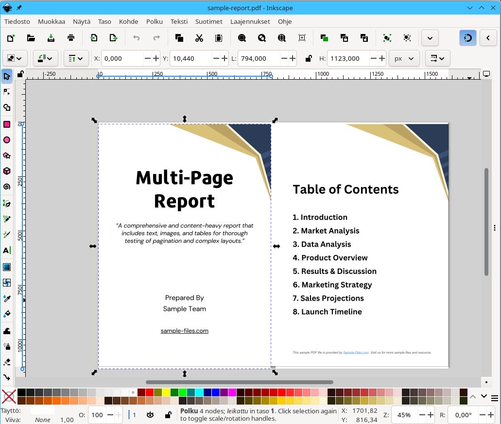 PDF-tiedosto avattuna