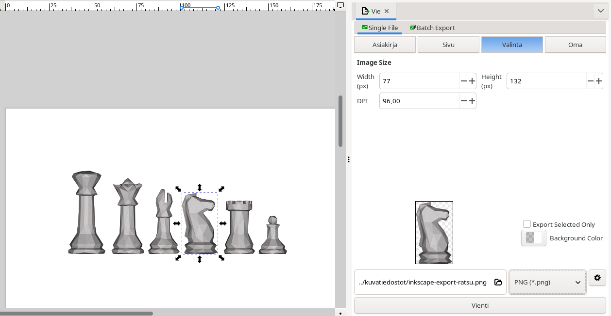 Valkoiset shakkinappulat