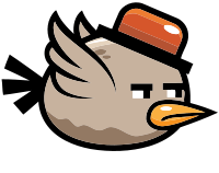 Vektorikuva ruskeasta linnusta