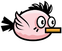 Vektorikuva vaaleanpunaisesta linnusta