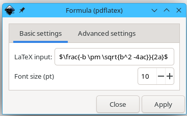 Formula (pdflatex)