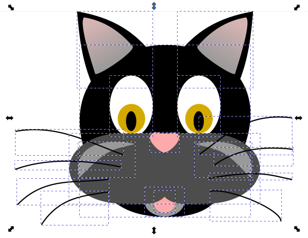 Kaikki kissan osat valittuina