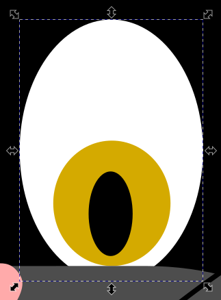 Kissan silmä ellipseistä koostettuna ryhmänä