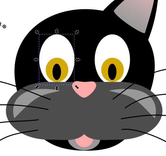 Silmät taaemmaksi pinojärjestyksessä.