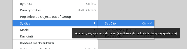 Syväyksen asettaminen