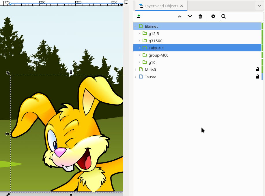 Pupu-objekti puurakenteessa