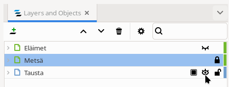 Tason lisäysdialogi