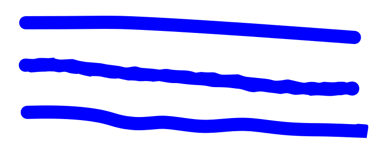 Kalligrafiatyökalun tärinäasetukset