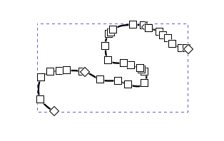 Viiva tarkasteltuna solmuina