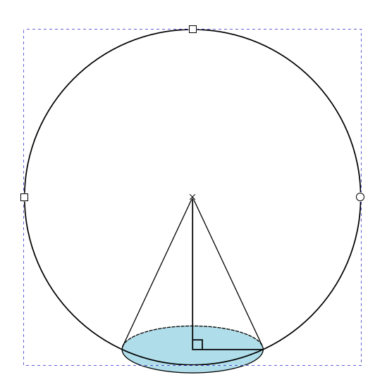 Kartion sivujanan suuruinen ympyrä