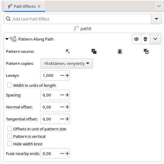 Pattern Along Path -tehoste