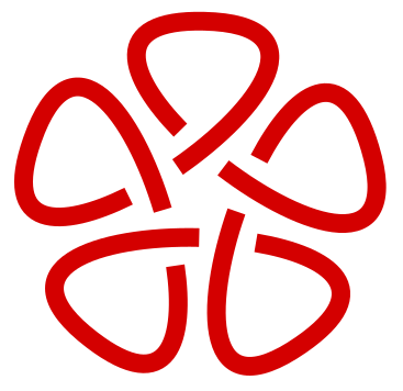 Viisikulmainen solmu tehosteen kanssa