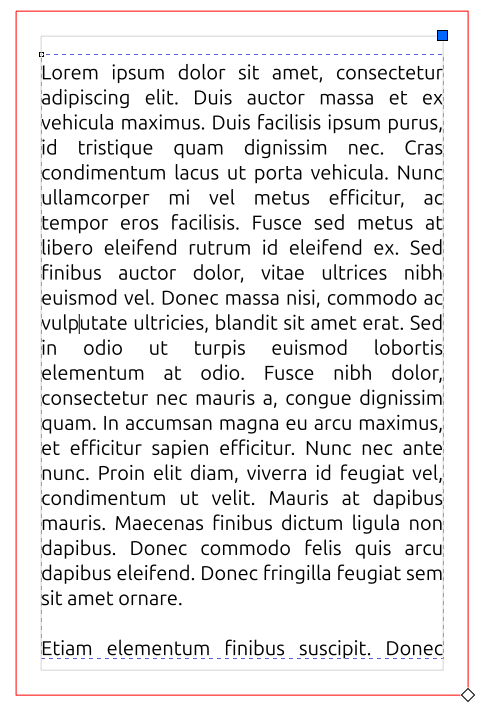 Tekstilaatikko, johon lisätty tyhjää tilaa ympärille