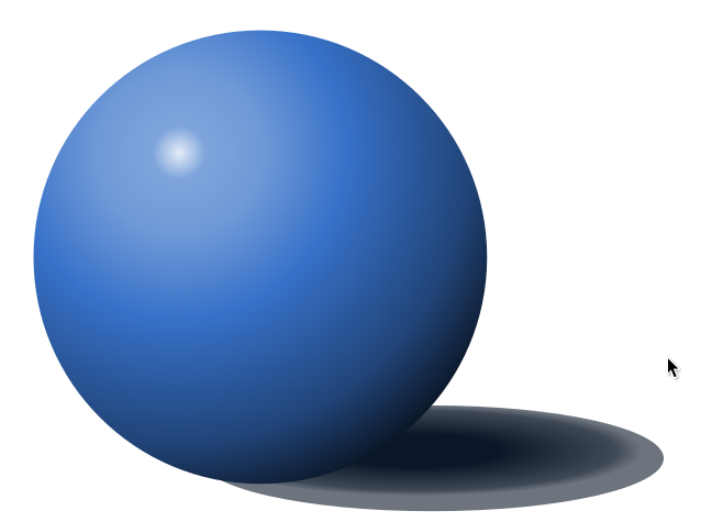 Varjostettu sininen pallo