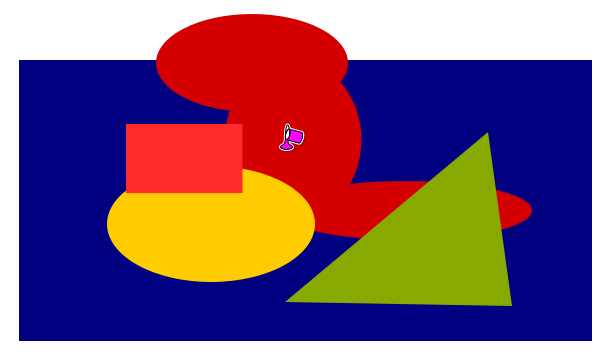 Kaksi eri punaisen sävyä.